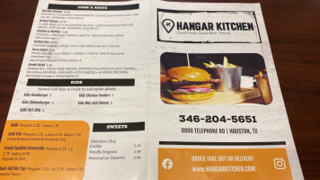 Hangar Kitchen menu