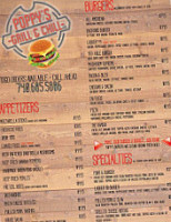 Poppy's Grill Chill menu