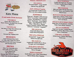 Red Iguana menu