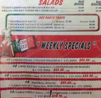 Vincent's Pizza menu