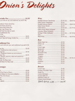 Onion Tea House menu