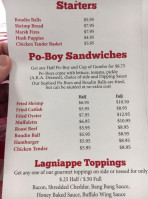 Bayou Boys Po-boys menu