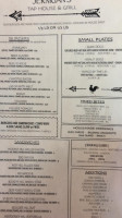 Jernigan's Tap House Grill menu