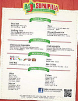Baja Sopipilla menu