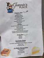 Jeannie's Place menu
