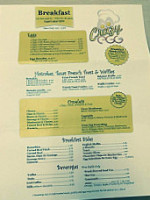 Crazy Egg Cafe menu