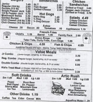 Dairy Queen menu