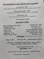 Johnstown Family menu