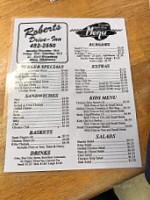 Roberts Drive-inn menu