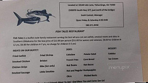 Fish Tales menu