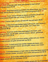 Maria's Mexican Kitchen menu