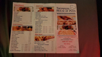Thompson House Of Pizza menu