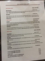 Old Mason Winery And Vineyard Inc. menu