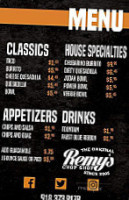 Remy's Chop Shop menu