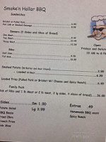 Smoke'n Hollar Bbq menu