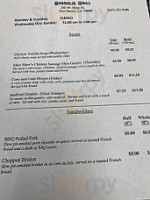 Shashlik Grill menu