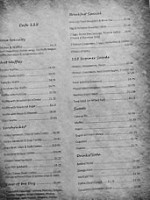 Cafe 125 menu