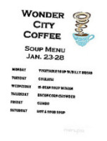 Wonder City Coffee menu