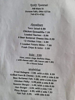 Rusty Rooster Sports Grill menu