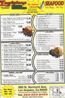 Louisiana Famous Fried Chicken menu