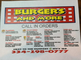 Burgers And More menu