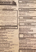 El Guacamole menu