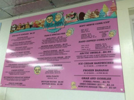 Nana Poppy's Ice Cream Shop menu
