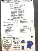 Jody's Family menu