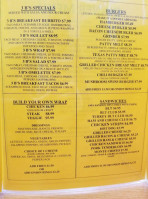 The 3 B's Cafe menu