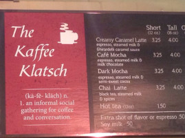 Kaffee Klatsch menu