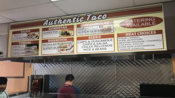 Authentic Taco menu