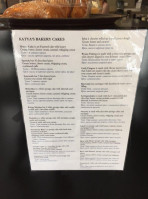 Katya's Bakery menu