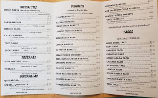 Super Torta menu