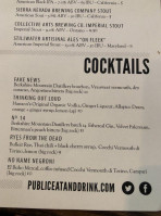 Public Eat & Drink menu
