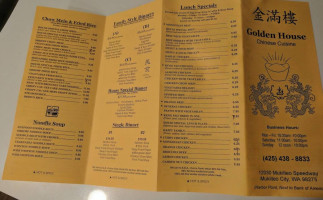 Golden House Chinese Cuisine menu