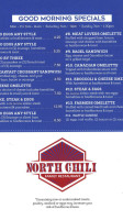North Chili Family menu