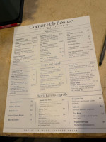 The Corner Pub menu