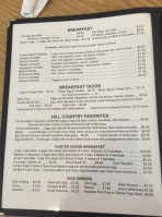 Hunter House Cafe menu