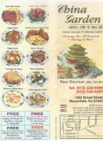 Family Garden menu