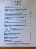 Ludwig's German Table menu