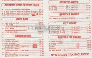 Kennedy Fried Chicken menu