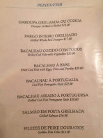 Portugalia Bar Restaurant menu