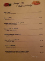 Spanish Sangria menu