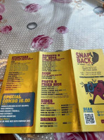 Snap Back Seafood menu