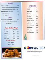 Koreander Fusion Cafe food