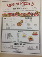 Queen Pizza Ii menu