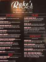 Rake's Place menu