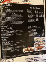 The 1800 Mexican Restaurant menu
