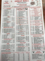 Great Wall menu