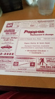 Pappas menu